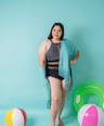 Salida de traje de baño tipo kimono
