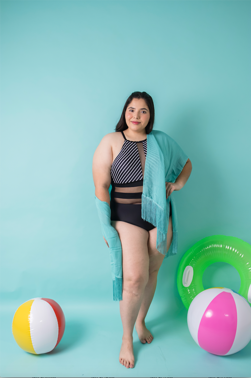 Salida de traje de baño tipo kimono