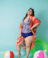 Salida de traje de baño tipo kimono