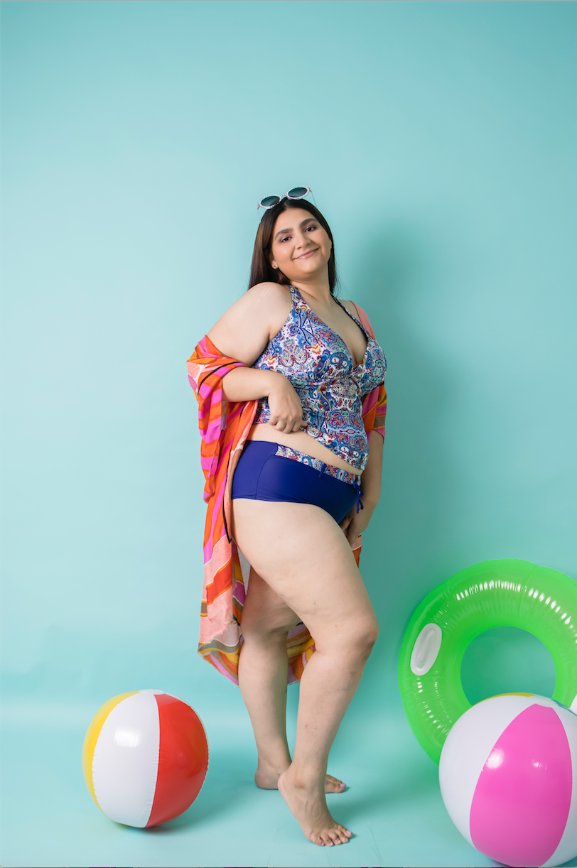 Salida de traje de baño tipo kimono