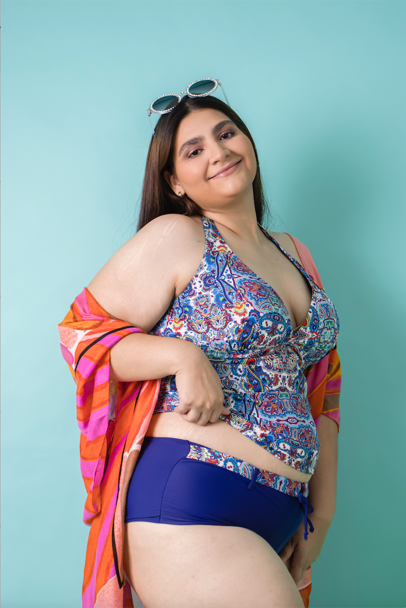Salida de traje de baño tipo kimono