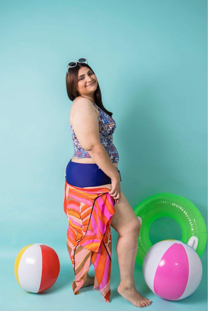 Salida de traje de baño tipo kimono