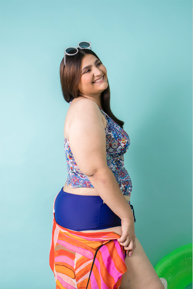 Salida de traje de baño tipo kimono