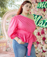 Blusa pemplum con una manga