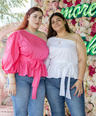Blusa pemplum con una manga