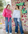 Blusa pemplum con una manga