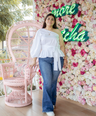 Blusa pemplum con una manga