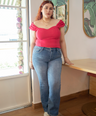Blusa moda tipo corset