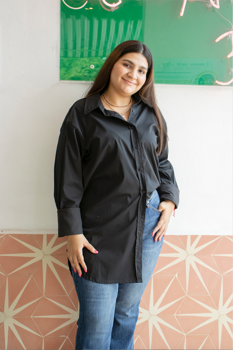Blusa camisera oversized