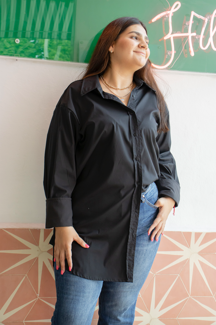 Blusa camisera oversized