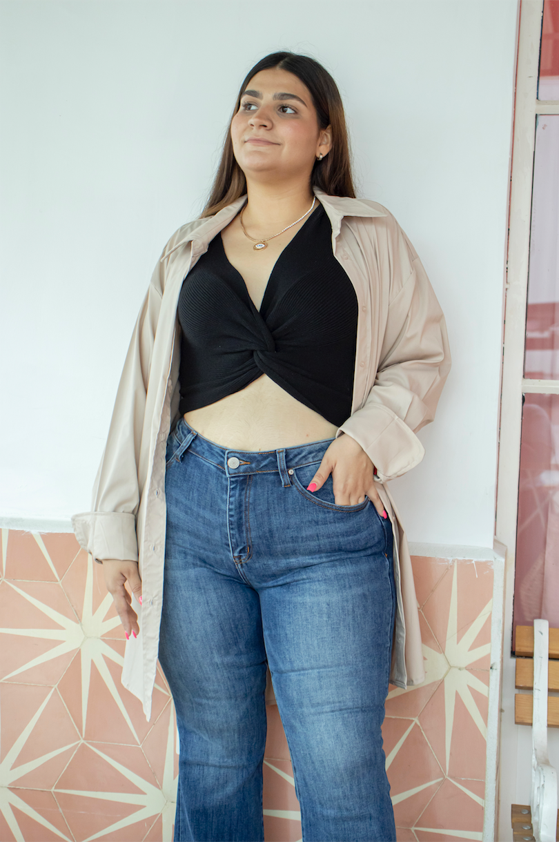 Blusa camisera oversized