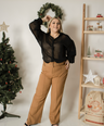 Pantalon vestir recto con cinto