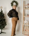 Pantalon vestir recto con cinto