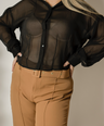 Pantalon vestir recto con cinto