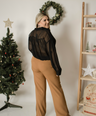 Pantalon vestir recto con cinto