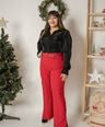 Pantalon vestir recto con cinto