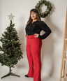 Pantalon vestir recto con cinto
