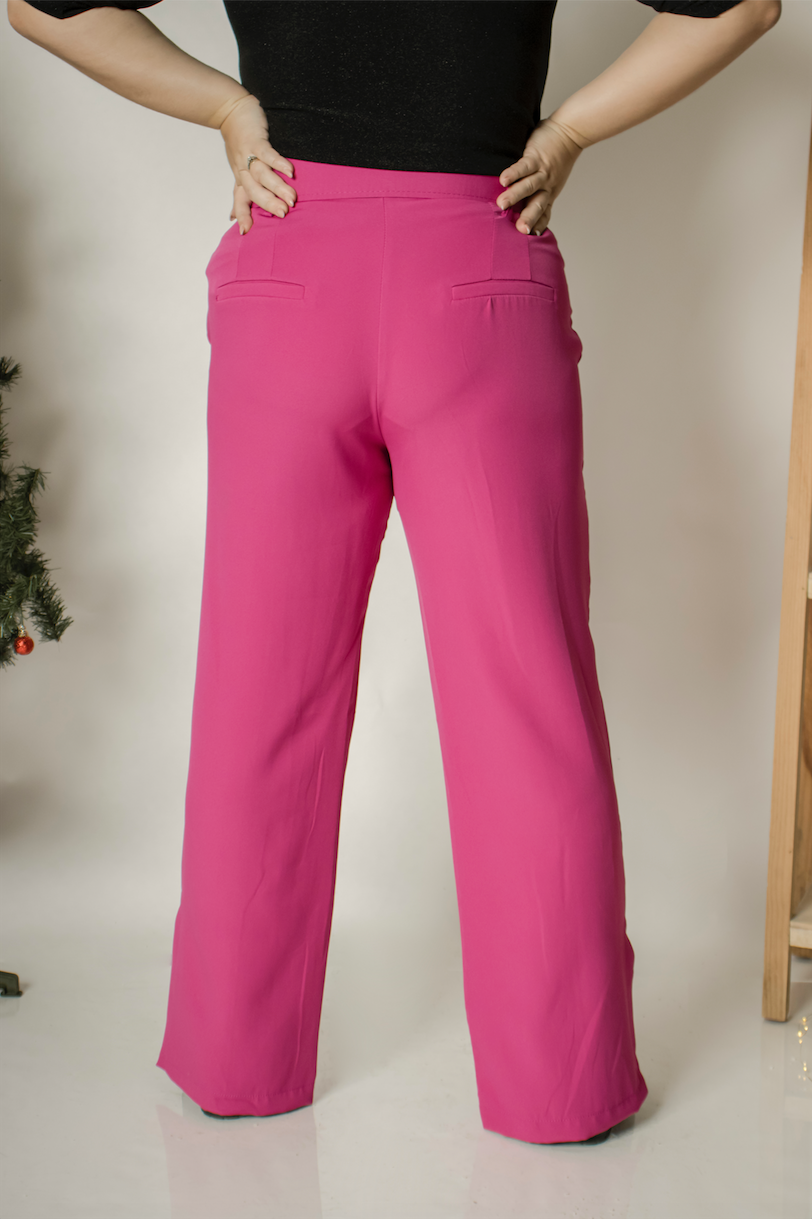 Pantalon vestir recto con cinto