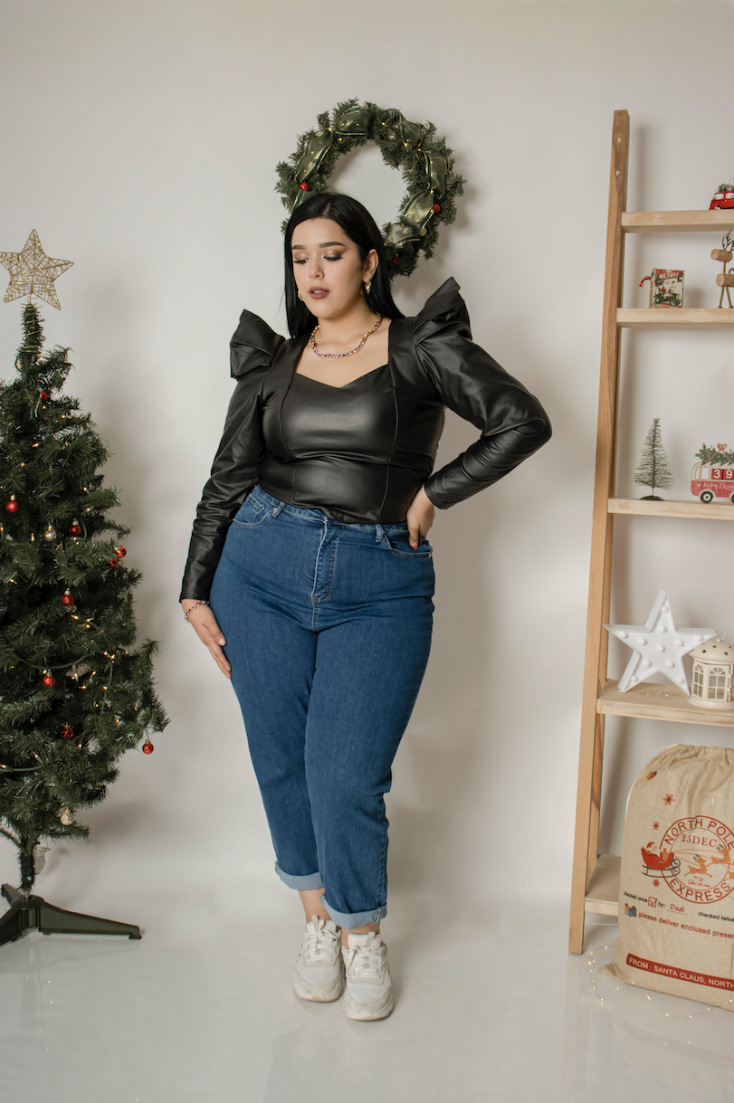 Jeans MOM FIT tiro alto
