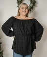 Blusa polka dot off the shoulders