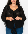 Blusa mesh manga larga