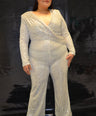Jumpsuit con lazo de lentejuelas