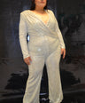 Jumpsuit con lazo de lentejuelas