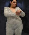 Jumpsuit con lazo de lentejuelas