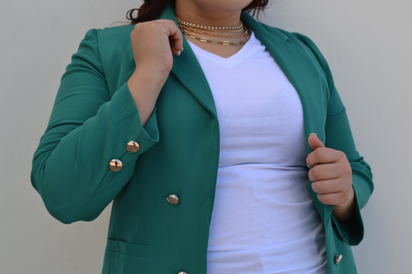 Blazer manga larga con botones