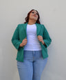 Blazer manga larga con botones