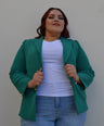 Blazer manga larga con botones