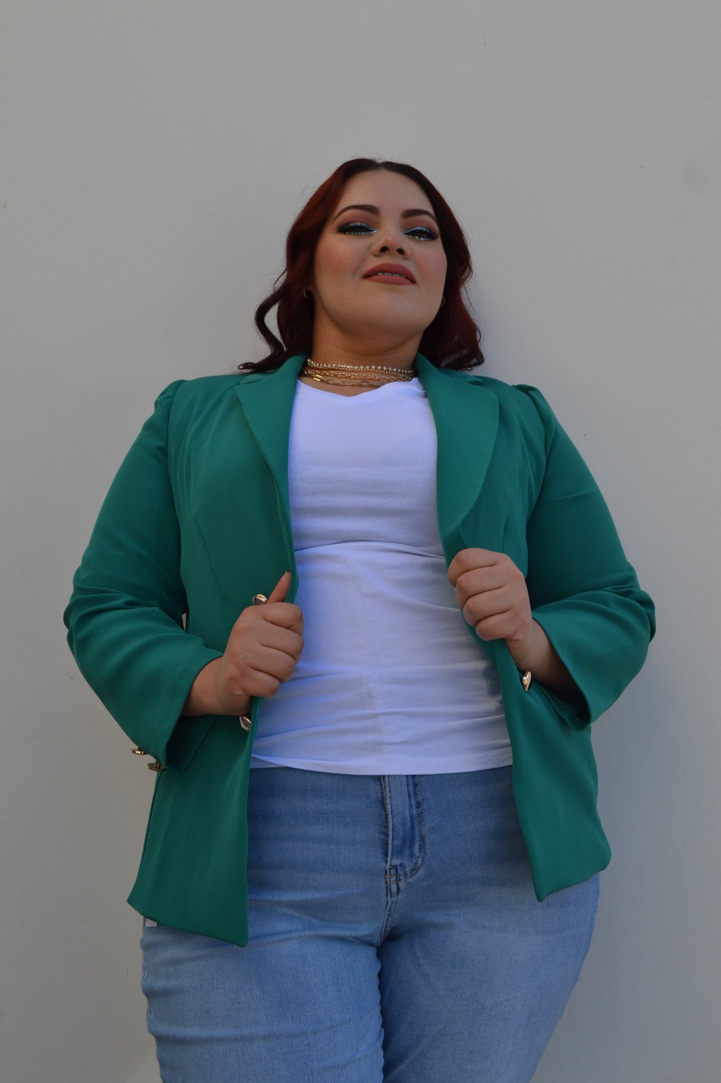 Blazer manga larga con botones