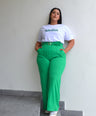 PANTALON FLARE CON CINTO