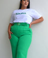 PANTALON FLARE CON CINTO