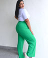 PANTALON FLARE CON CINTO
