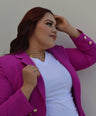 Blazer manga larga con botones