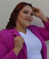 Blazer manga larga con botones