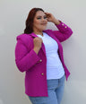 Blazer manga larga con botones