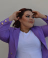 Blazer manga larga con botones