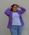 Blazer manga larga con botones