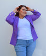 Blazer manga larga con botones