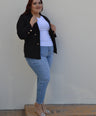 Blazer manga larga con botones