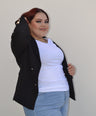 Blazer manga larga con botones