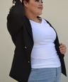 Blazer manga larga con botones