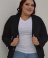 Blazer manga larga con botones