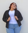 Blazer manga larga con botones