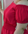 Jumper short off the shoulder
