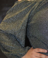 Blusa brillosa off the shoulders