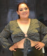 Blusa tipo crop top estampada