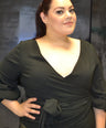 Blusa pemplum con laso